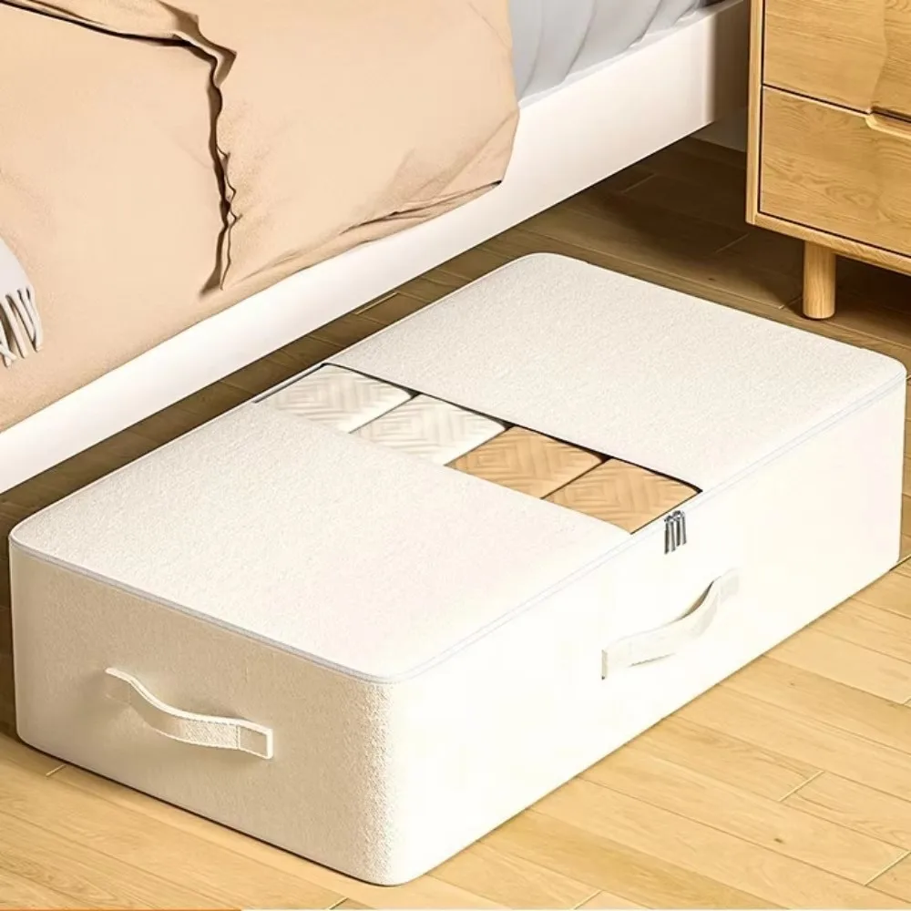 Underbed Storage Bag Moisture-Proof Clothing Storage Foldable Dustproof and  Widening and Thickening Handle Home Organizer Bags 4