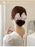 Épingle à cheveux en forme d'arc pour femmes, dispositif doux et ravissant, chignon rapide, outils de coiffure, accessoires pour cheveux tressés 3