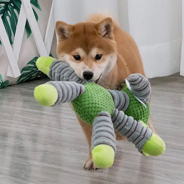 Indestructible Large Dog Sound Squeaky Toys Animals Shape Pet Soft Plush Chew Molar Training Toy Puppy Bite Teeth Dental Toys 4