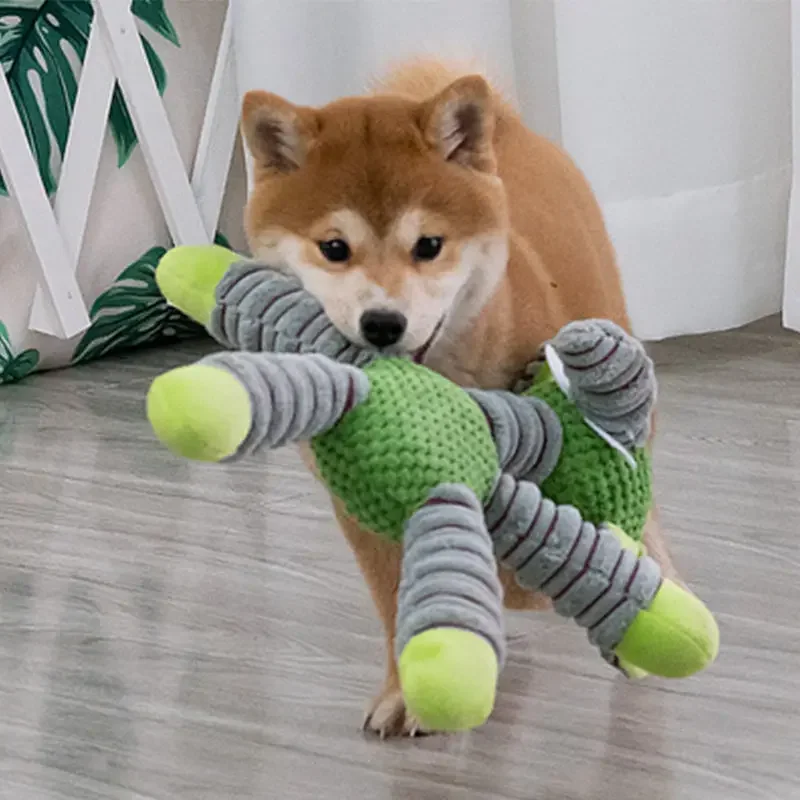 Indestructible Large Dog Sound Squeaky Toys Animals Shape Pet Soft Plush Chew Molar Training Toy Puppy Bite Teeth Dental Toys 4