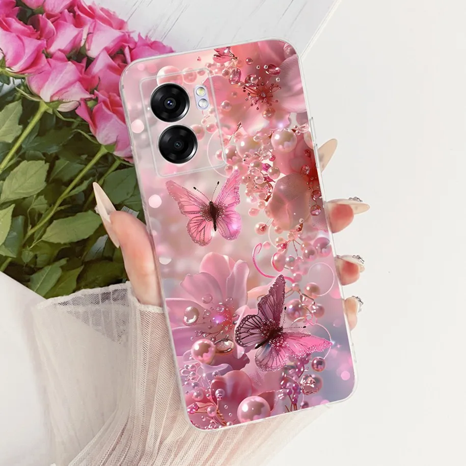 Stylish Flower Butterfly Soft Clear Silicone Phone Case Cover