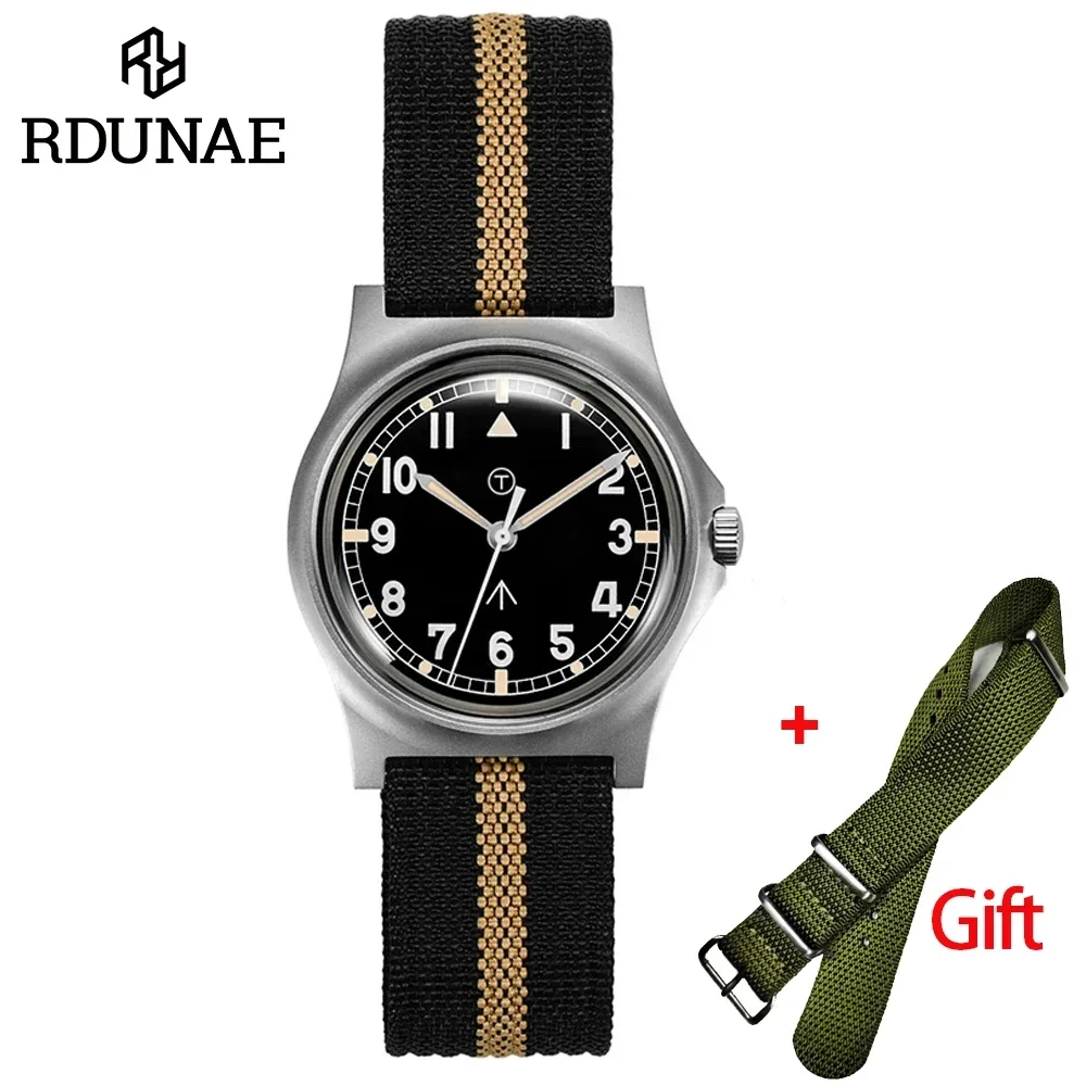 RDUNAE RA-06 ミリタリーウォッチ クォーツ式 RDUNAE RA06 Military Quartz Watch For Men Vintage G10 Miyota