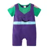 0-2 Years Old Children's Cartoon One-piece Baby Role Play Short-sleeved Romper Kids Cotton Clothes Baby Girl and Boy Clothes 4