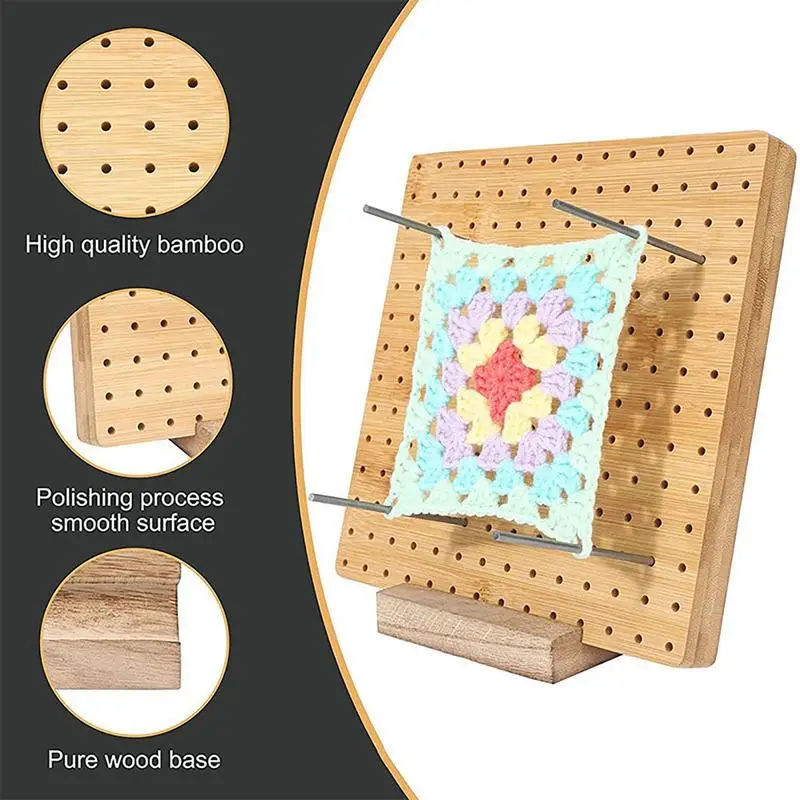 Crochet Blocking Board with Pins Multi Purpose Wooden Square Crochet  Knitting Crafting Mat Board home sewing craft supplies - AliExpress