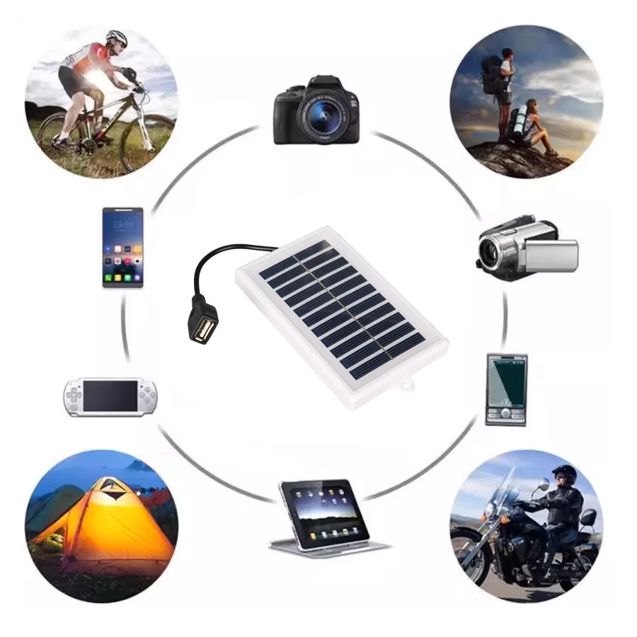 รูปสินค้า เครื่องชาร์จพลังงานแสงอาทิตย์แบบพกพา USB ชาร์จได้เร็ว สำหรับกลางแจ้งและแคมป์ปิ้ง