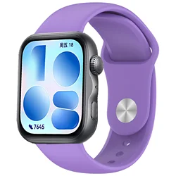Sport Silicone Loop Strap - Replacement Bracelet for Huawei Watch Fit 3 (Lilac Purple)