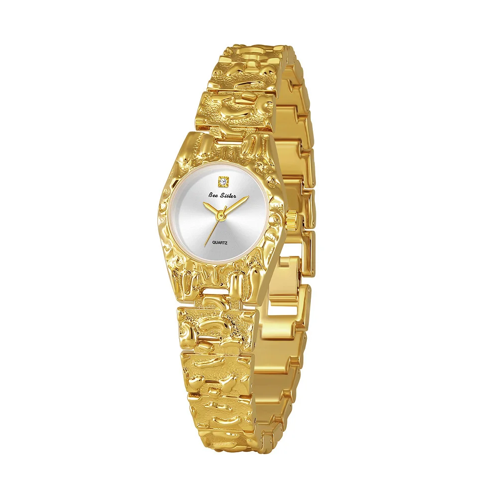 Retro Fashion Women's Watch Exquisite Pattern Gold Silver Strap Circular Dial Quartz Wristwatch Accessories Clock Gift_voghion.com