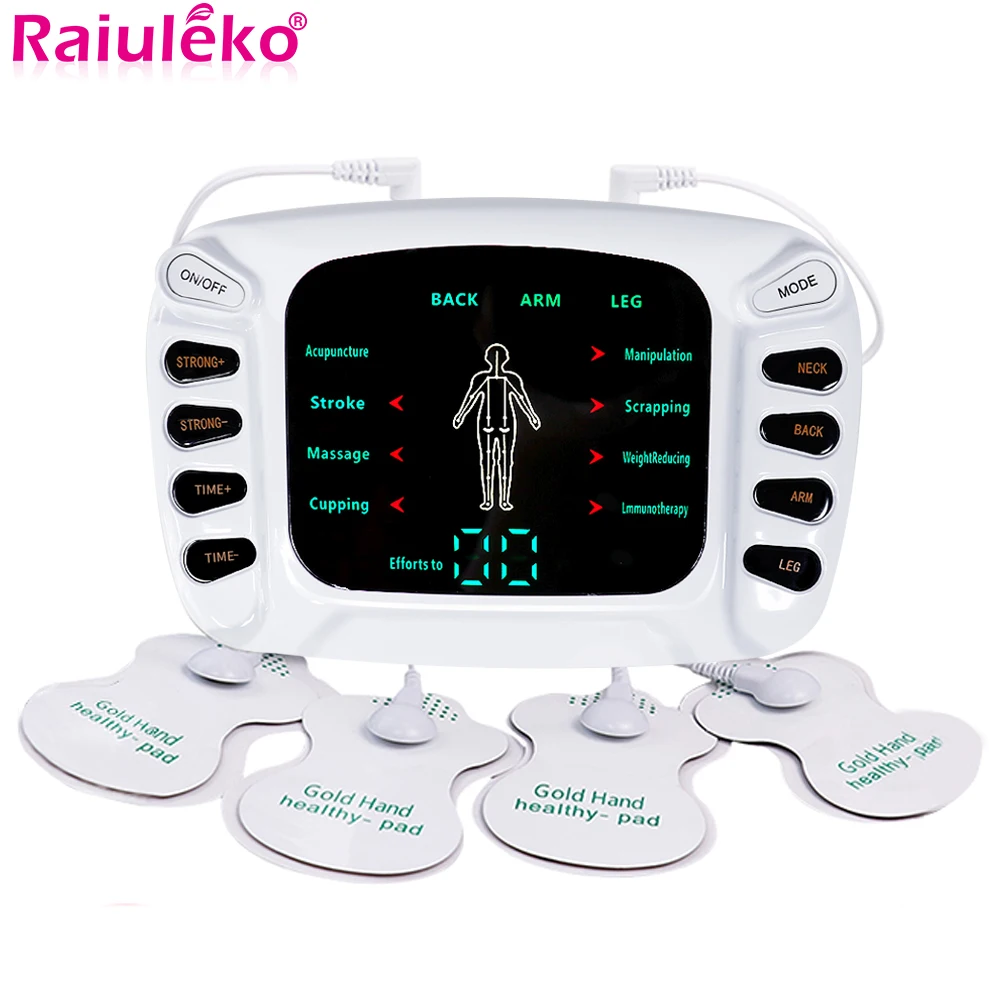 

Dual Output TENS Machine EMS Muscle Stimulator Multifunctional Professional Body Massager Low Frequency Massage Device