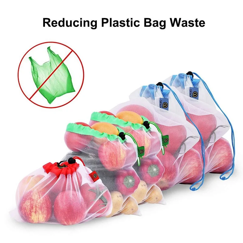 Reusable Mesh Bags for Produce and Kitchen Storage