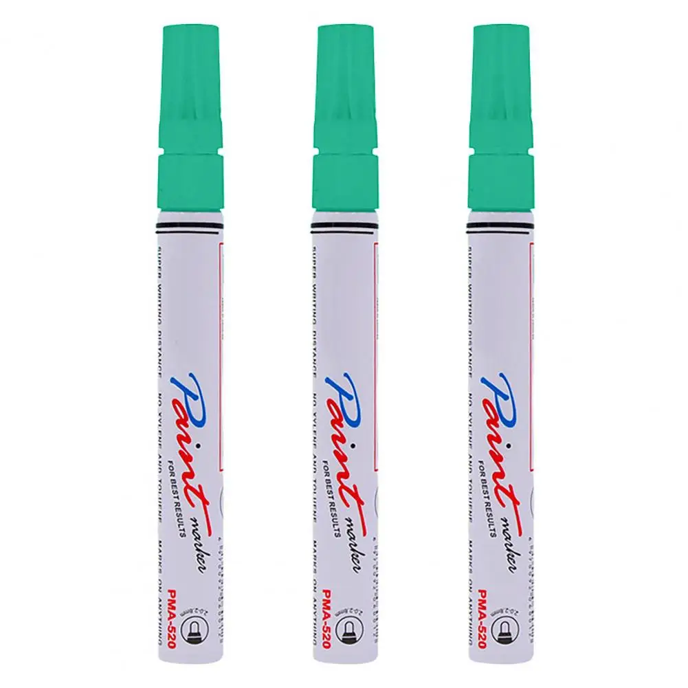 

Comfortable Grip 3Pcs Practical White Painting Graffiti Markers Quick Dry Marker Pens Strong Coverage for Home