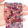 5A High Quality Natural Fluorite Stone Round Loose Spacer 4 6 8mm Pick Size For Jewelry Making Diy Necklace Bracelet Accessory 2