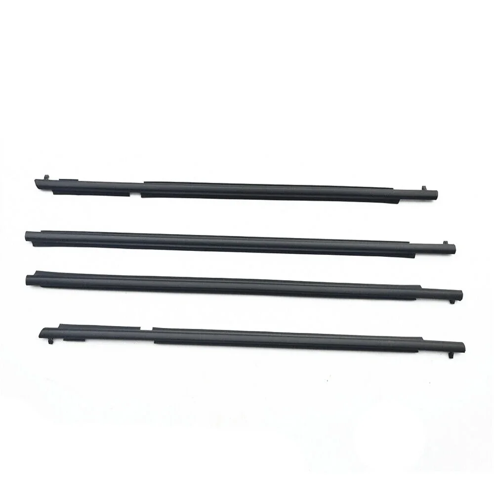 Car Window Weatherstrips 4Pcs For Toyota Land Cruiser Prado 2010-Front Rear Doors Moulding Trim Outer Glass Sealing Belts
