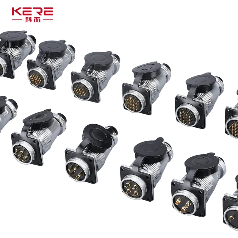 Conector de Soquete de Aviação Kere Pls28 P282 10 12 16 17 20 24 Pinos Core26 Ws28 Macho e Fêmea