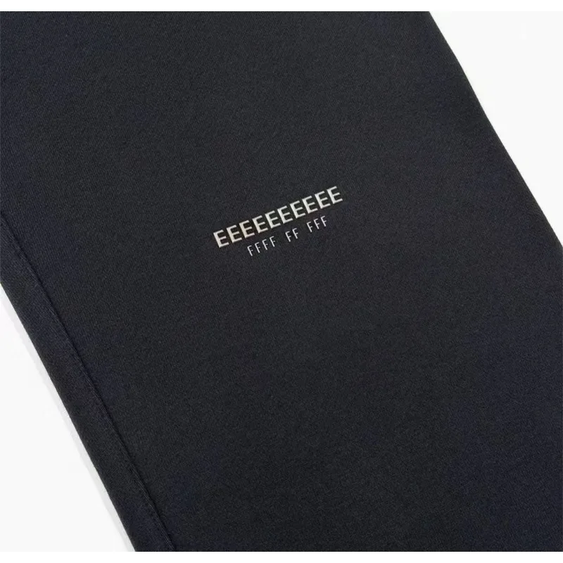 Men's Sports Leg Binding Pants Classic Brand Metallic Silicone Letter Logo Pants High Street Couple Loose Pants Hoodies Set view 6