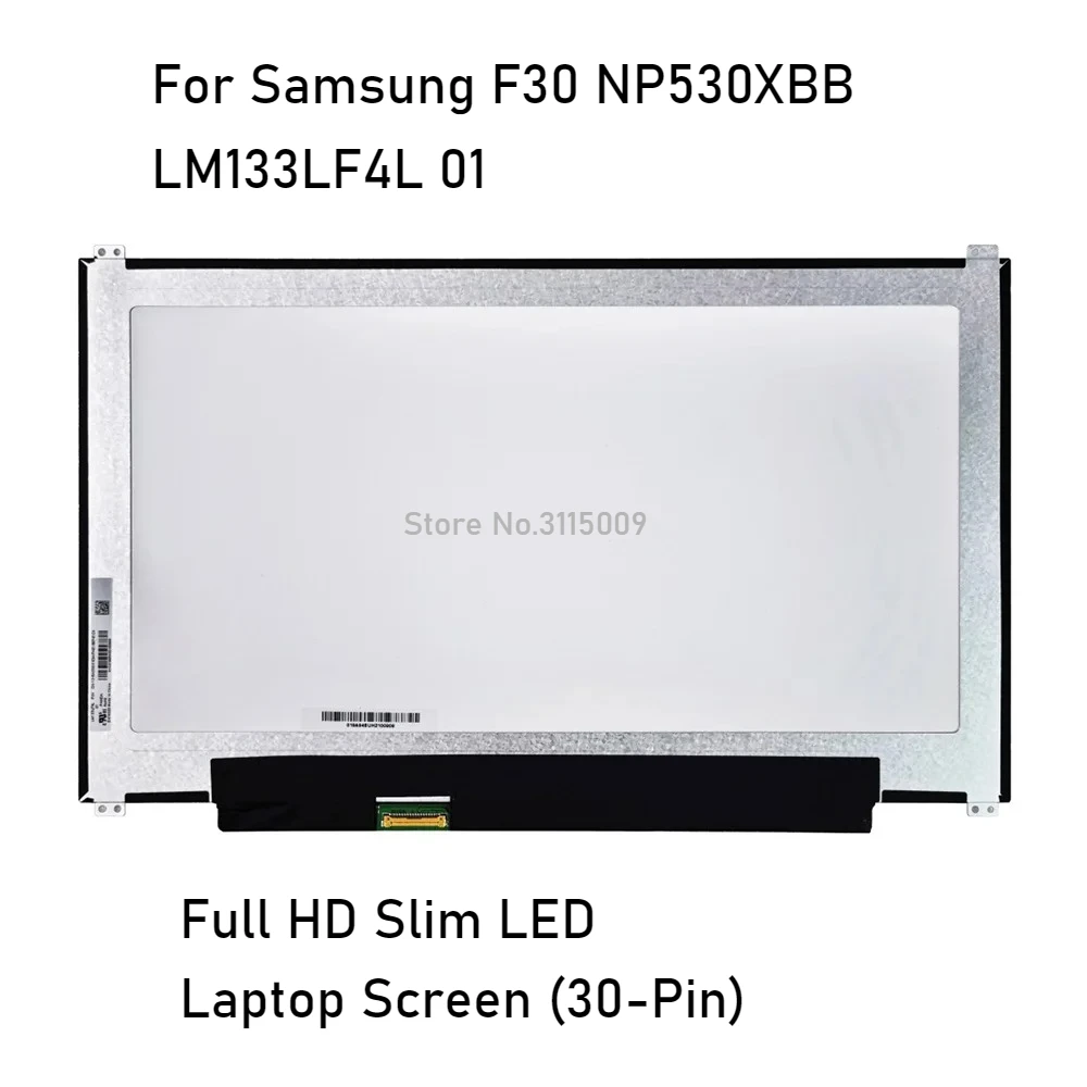 13.3인치 LM133LF4L 01 풀 HD 1920X1080 슬림 LED 디스플레이 삼성 F30 NP530XBB LCD 스크린 FHD IPS 패널 매트릭스 새 제품 30핀