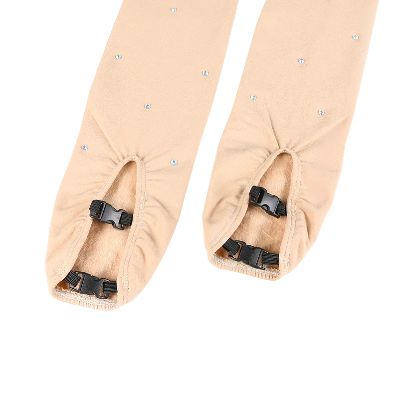 Velvet Thick Figure Skating Pants Rhinestone Ice Skating Clothes Socks Ski Socks Professional Gymnastics