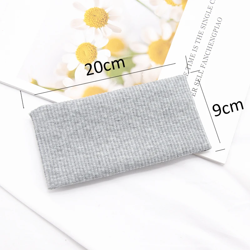 Women Solid Color Yoga Knitted Headband Cotton Wide Turban Twisted Knotted Headwrap Fashion Girls Hairband Hair Accessories