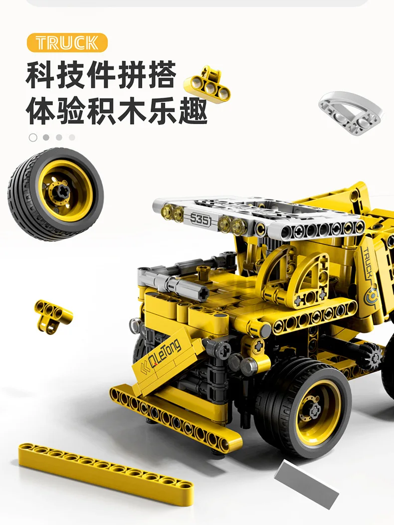 décennie de construction de modèle de camion grue briques de véhicule de machines de construction de technique