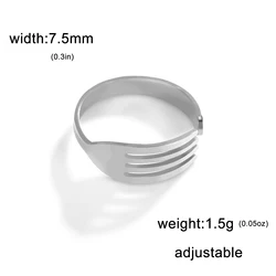Skyrim Inspired Stainless Steel Adjustable Punk Ring - Unisex Fashion Jewelry Gift - Resizable (SILVER)