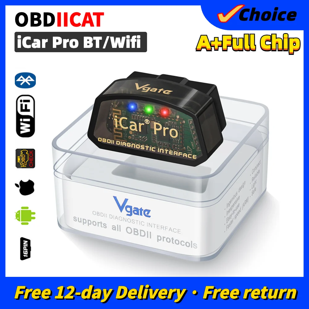 50 Pz/Lotto Nuovo Arrivo Vgate Icar Pro Bt 4.0/Wifi Obd2 Scanner Diagnostico Per Auto Per Android/Ios Software V1.5 Strumento Diagnostico