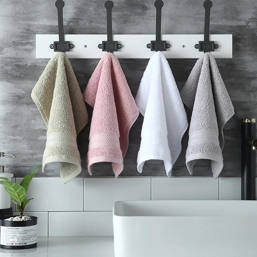 Large Thick Towel Set Solid Color 100% Cotton Bath Towel Bathroom