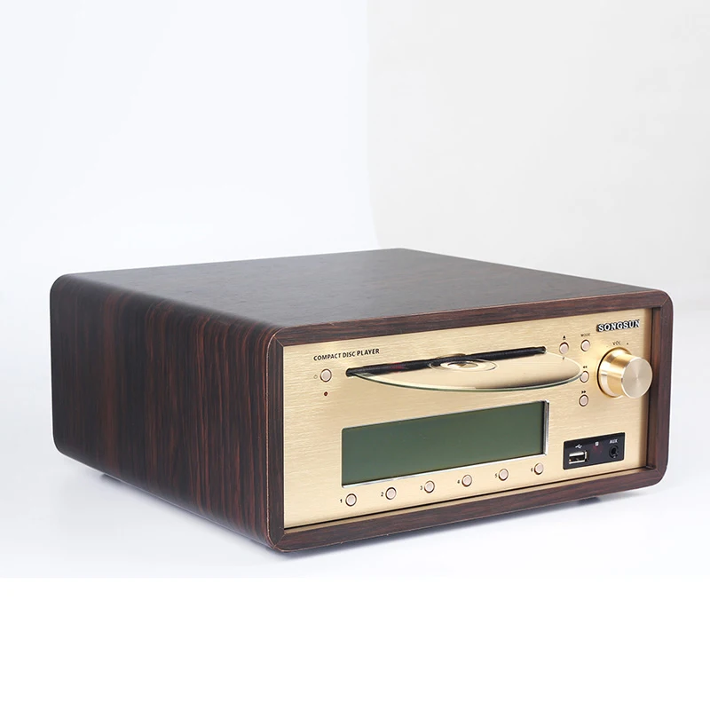 블루투스 5.0 HIFI 무손실 헤드폰 앰프, 다기능 전문 CD 플레이어, FM 라디오