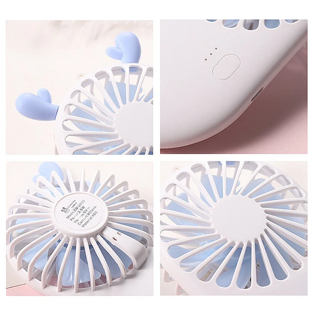 2024 New Mini Portable Fan Pocket Fan Cool Air Hand Held Travel Cooler Cooling Mini Fans USB Charging Mini Fan Office Home 6