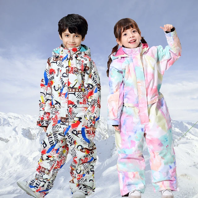 Pantalones de esquí para niños y niñas, pantalones gruesos para exteriores,  impermeables, a prueba de viento, cálidos, para nieve, esquí y Snowboard,  Invierno - AliExpress