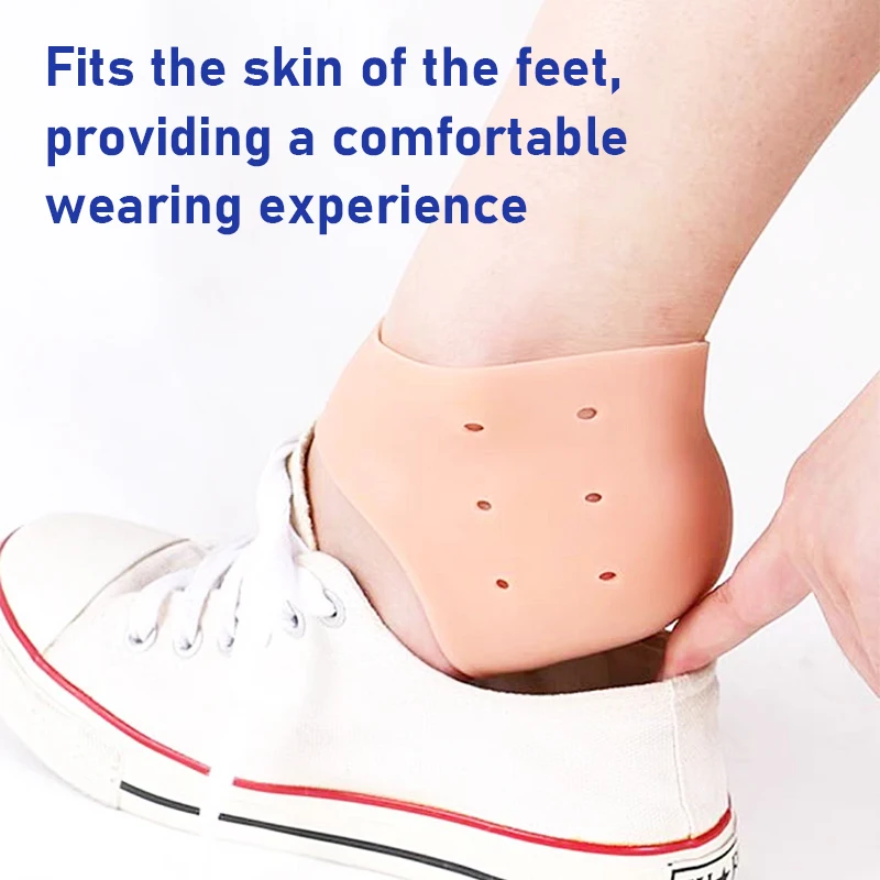 1 쌍의 새로운 실리콘 발 관리 양말 보습 젤 발뒤꿈치 보호대 여성용 안티 크랙 발뒤꿈치 수리 깔창 신발 액세서리