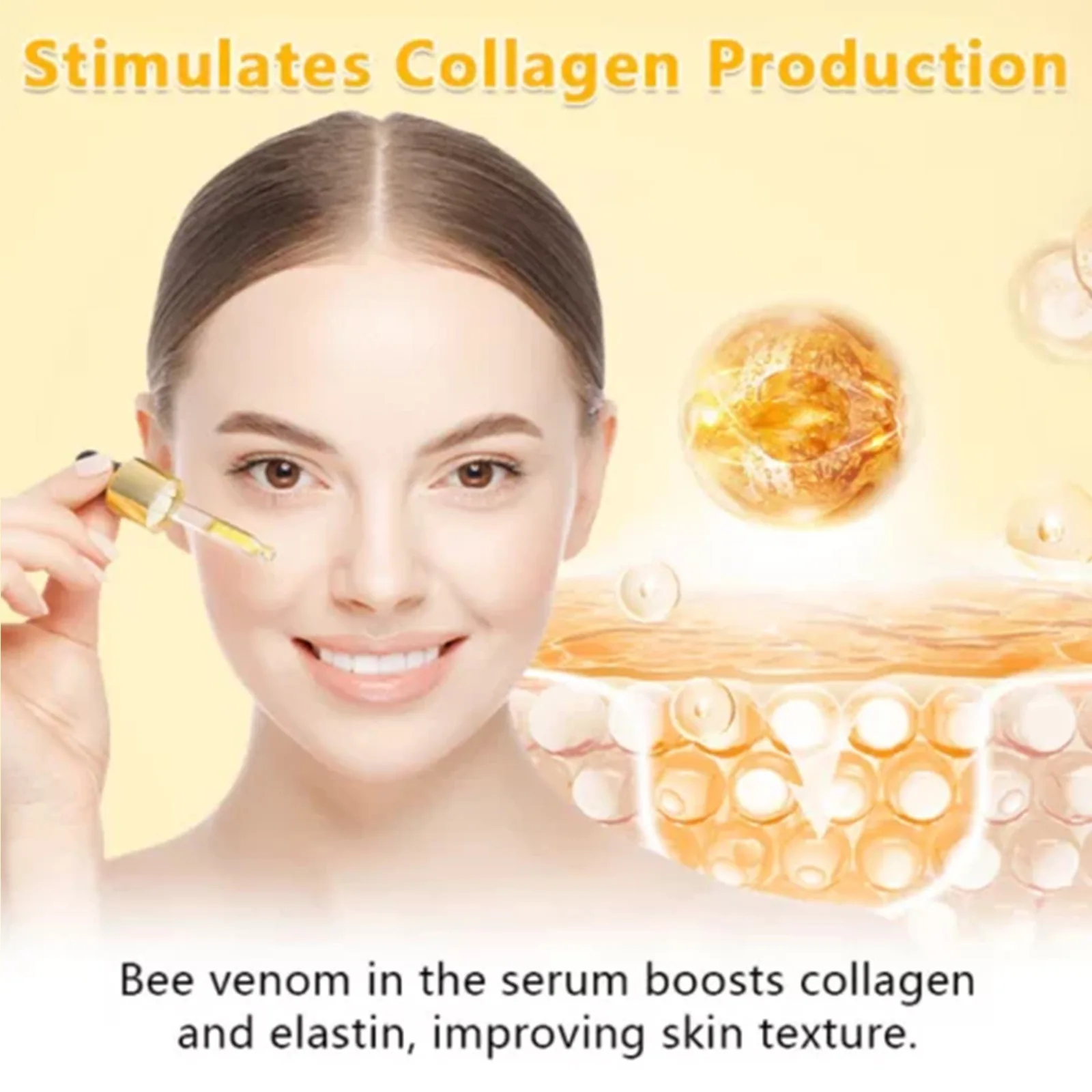 Wrinkle Remover Face Serum Anti Aging Lifting Firming Fade Fine Line Shrink Pores Moisturize Bee Venom Essence Skin Care Product_voghion.com