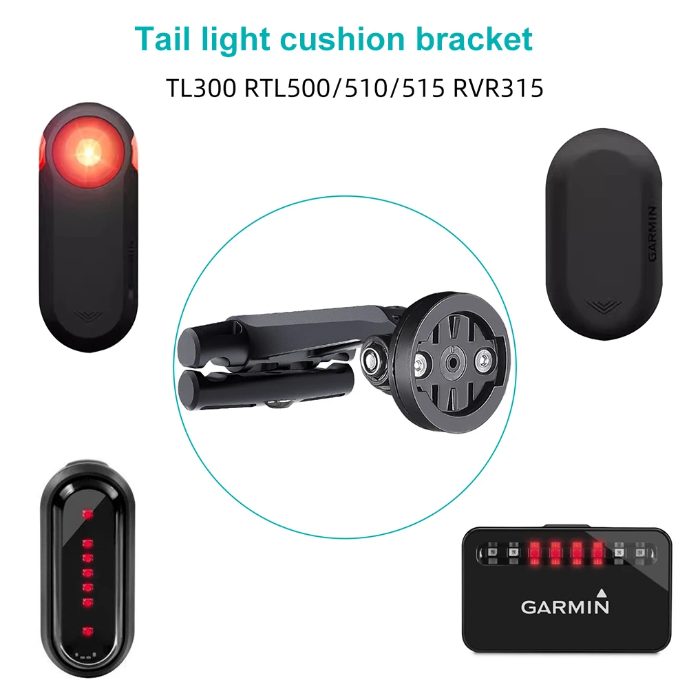 Bicycle Saddle Rail Rear Light Bracket Seatpost Mount Bicycle Taillight Saddle Rail Mount Shockproof for Garmin Varia Radar