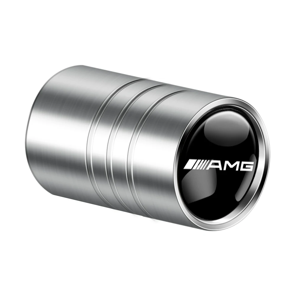 메르세데스 벤츠 AMG W108 W124 W126 W140 W168 W169 W176 W177 W190 W201 W202 용 4Pcs 금속 휠 타이어 밸브 캡 - 자동차 액세서리