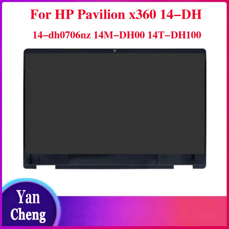 

14-дюймовый сенсорный экран для HP Pavilion x360 14-DH 14-dh0706nz 14M-DH00 14T-DH100, дигитайзер в сборе для замены с рамкой HD FHD