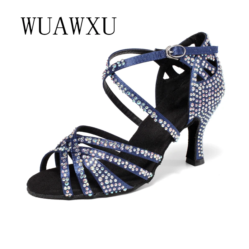 

NATASHA2023 New Diamond inlaid Latin Dance Shoes Women's Fashion Soft soled Dance Shoes Summer Sandals High heel Dance Shoes