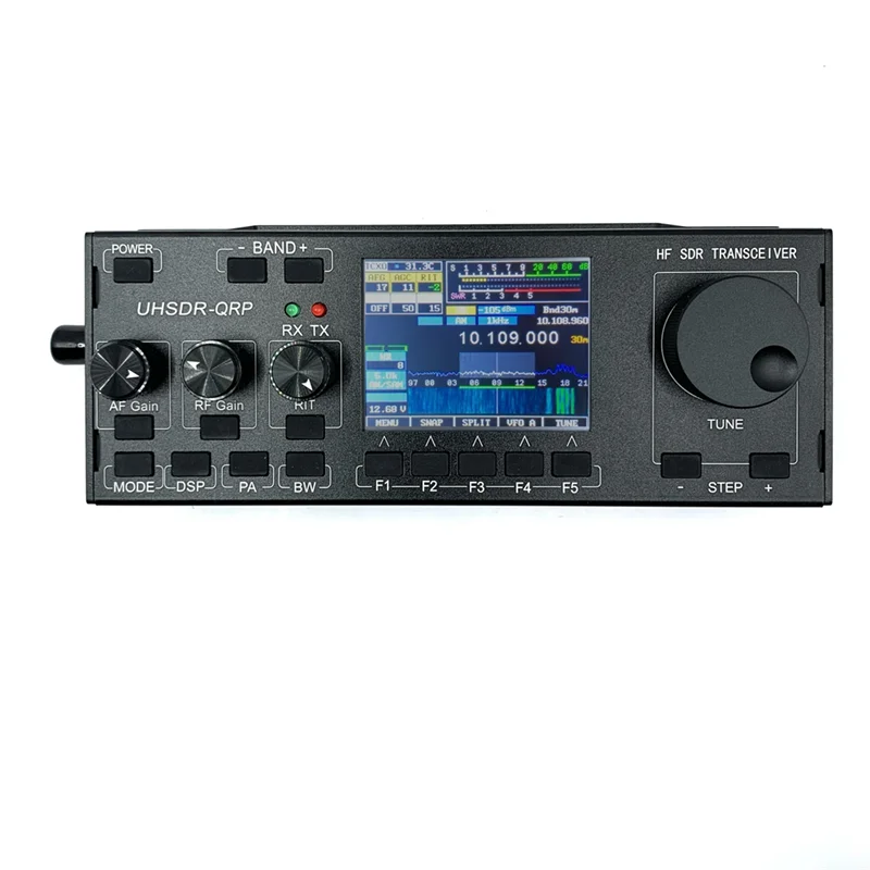 IngeniousMCHF V0.6.3 HF SDR 송수신기 QRP 송수신기 전원 공급 장치 + 마이크가 있는 아마추어 햄 라디오 EU 플러그 세련된