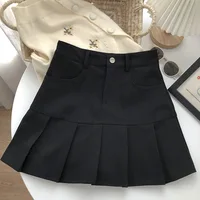 Y2K Vintage High Waist Pleated Skirt Women College Style Uniforms Safety Pants Mini Skirts Woman Korean Street Slim A-Line Skirt - Image 3