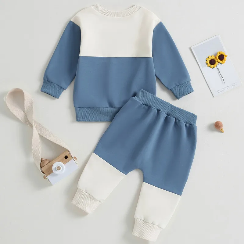 Baby Boy Contrast Pant Set 4