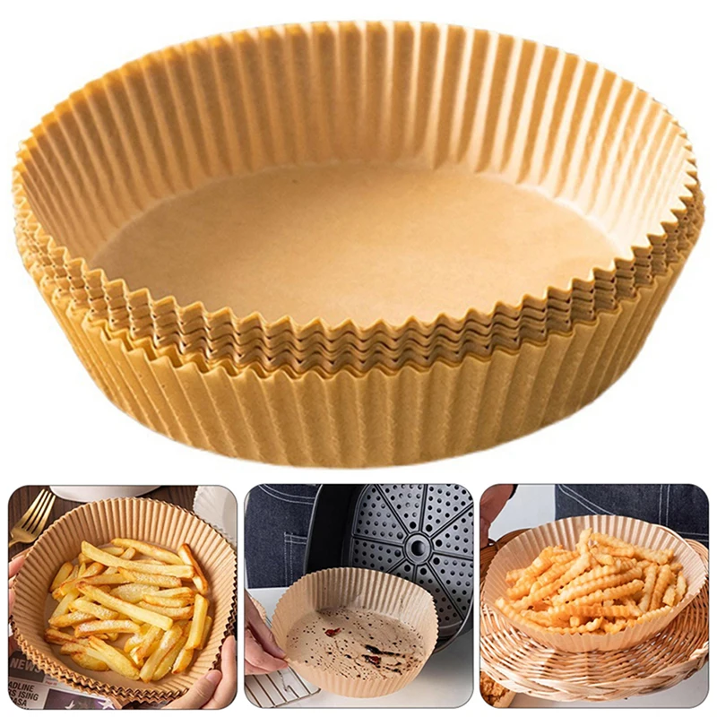 

25Pcs/50Pcs Air Fryer Disposable Paper Liner Non-Stick Air Fryer Parchment Paper Liners Baking Paper Filters For Micro-wave