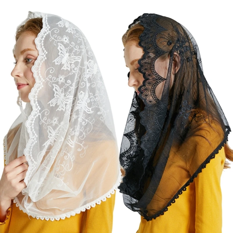 

Church Mass Veil Headcovering Latin Mass Mantilla Veil Catholic Church Veil Lace Head Cover Women Chapel Veil Mass Drop Shipping