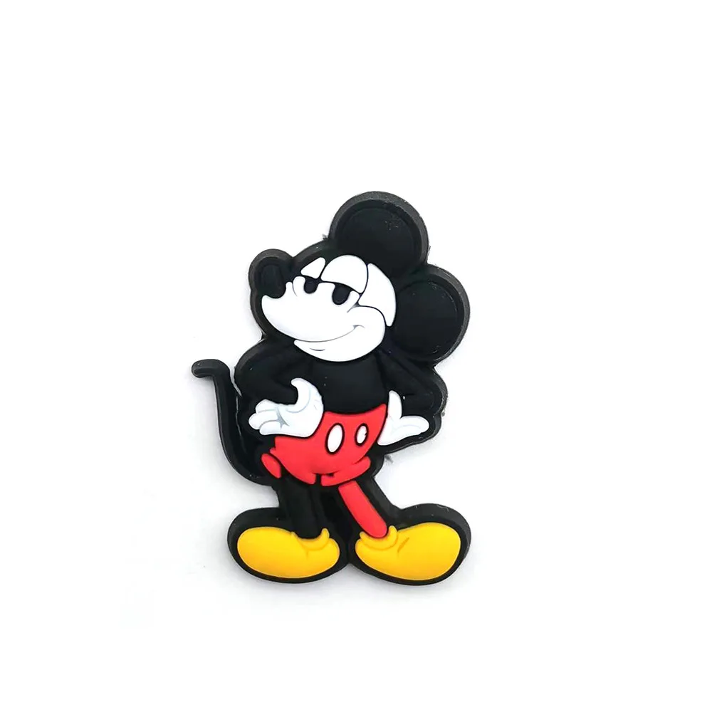 30Pcs 디즈니 미키 시리즈 신발 참 장식품 신발 열쇠 고리 샌들 비치 가방, PVC DIY 신발 장식 액세서리 신발 핀