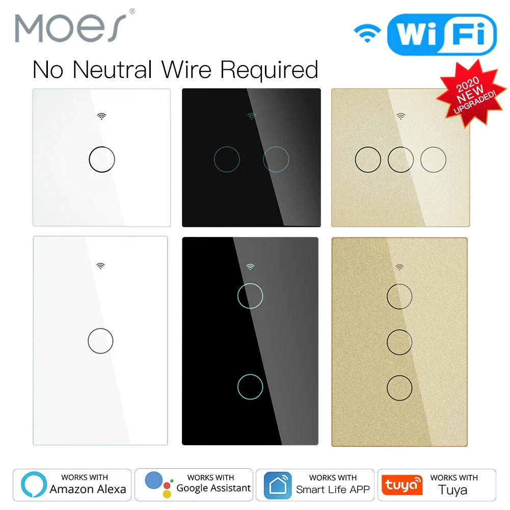 Interruttore luce intelligente WiFi 1 Gang (con neutro