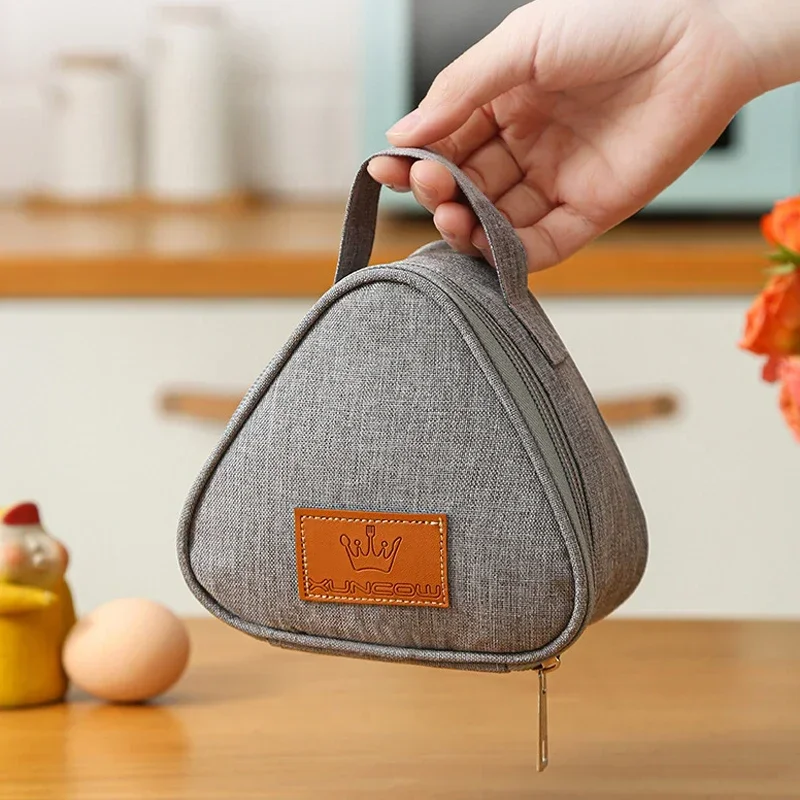 Triangular Insulation Bag Aluminum Foil Convenient Box Tote Food Bags Student Rice Ball Bag Lunch Box Outdoor Portable Lunch