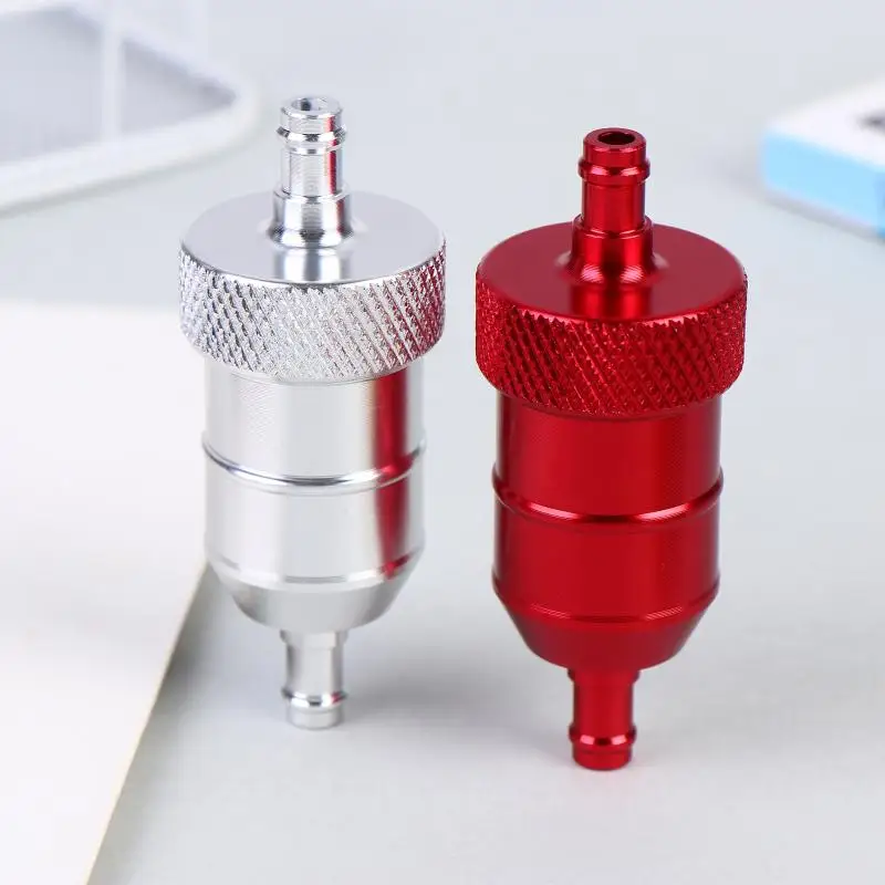 유니버셜 CNC 알루미늄 8mm 휘발유 연료 필터 호스 부품 (오토바이, 피트 바이크, ATV, 쿼드 바이크, 버기, 오일/가스 연료 필터용)