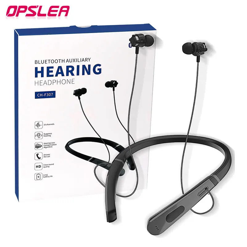 

Bluetooth Wireless Hearing Aid Neckband Rechargeable 5 Levels of Volume Sound Amplifier Hearing Loss Ear Deaf Old Man Headphones
