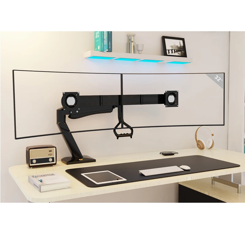 Suporte de Montagem de Monitor de Tela Dupla de 2432 Polegadas Suporte de Suporte de Mesa Sentar Estação de Trabalho Carga 215kgs Nb32 F32 - Image 6