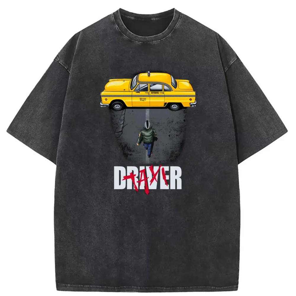 

Taxi Driver Youth T Shirt Newest Washed Tshirt for Men Cool Sweatshirts Car Sportswears Rife Streetwear Harajuku T Shirt