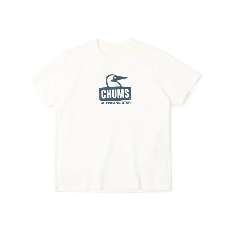 CHUMS 24SS Camping Guide T-Shirt-Men's Retro Outdoor Tee-'What To Do' Vintage Print Cotton Short Sleeve