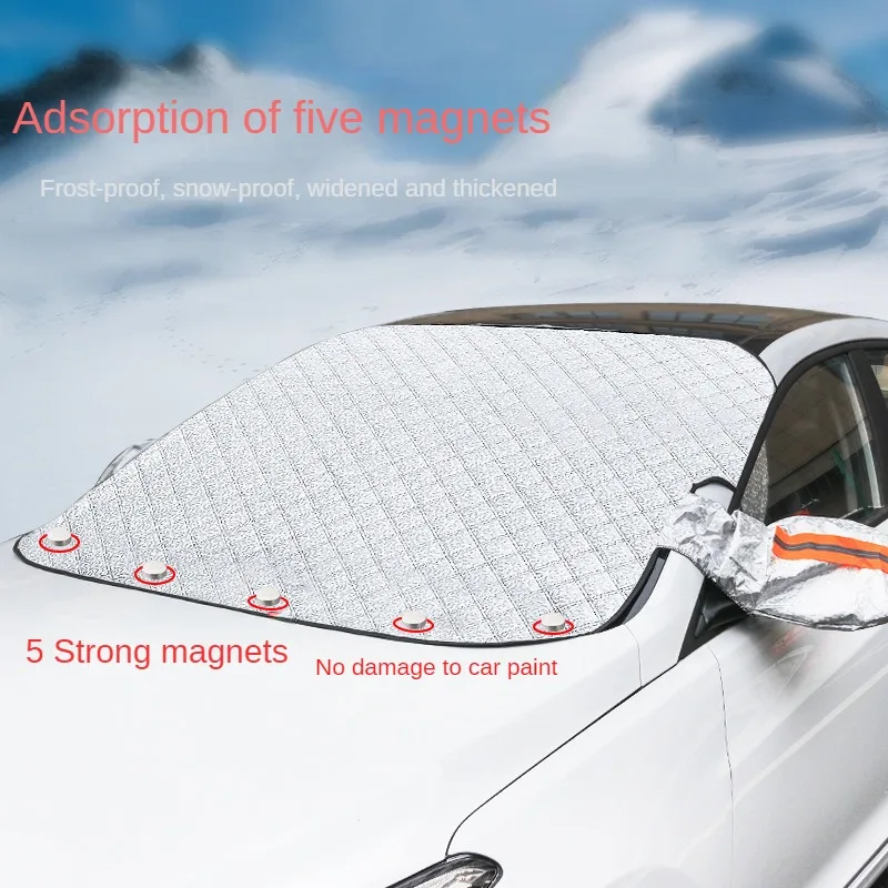 

Car Snow Shield Front Windshield Sunshade Thickened Snow Shield Anti-Frost Anti-Freeze Car Clothes