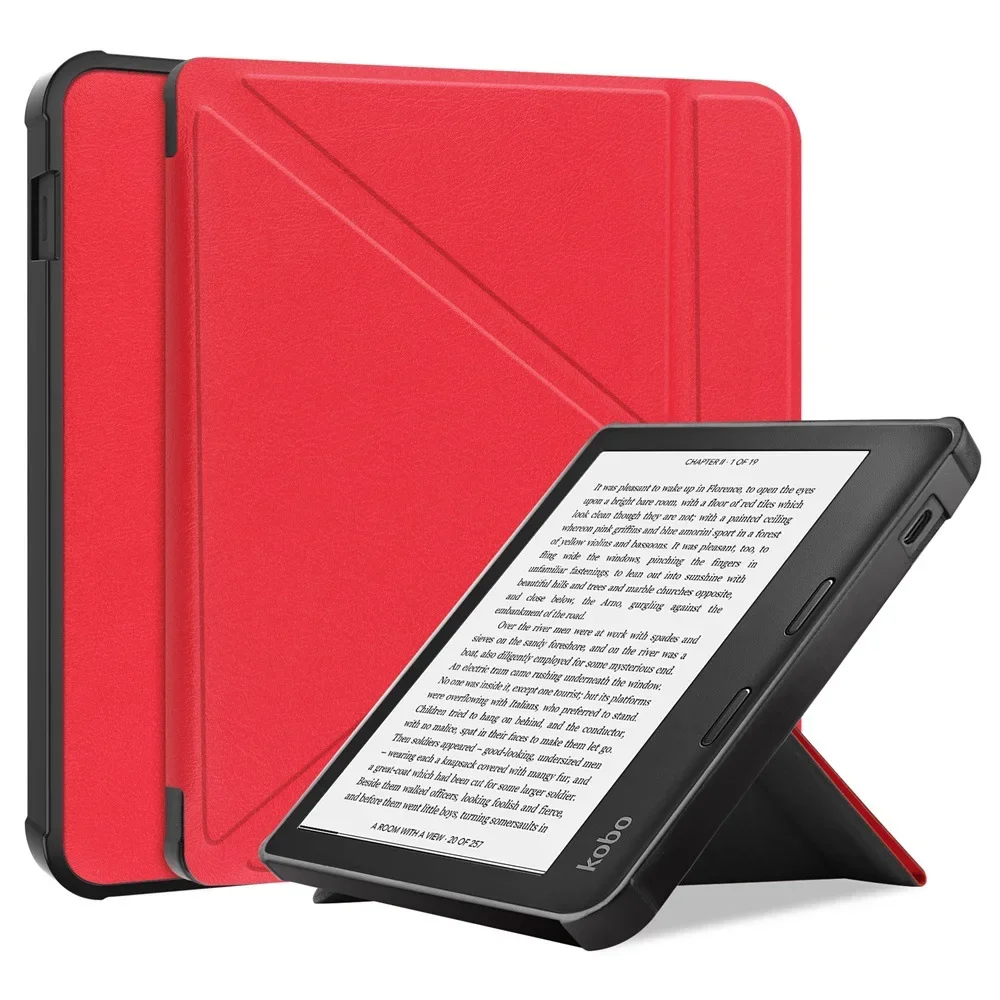 Custodia Per Kobo Libra 2 N418 Cover 7 Pollici Premium Pu Leather Origami Stand Custodia Protettiva