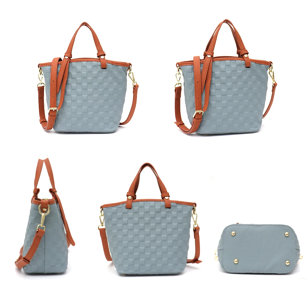 SC Brand Fashion Design Women Real Leather Bucket Handbags Top